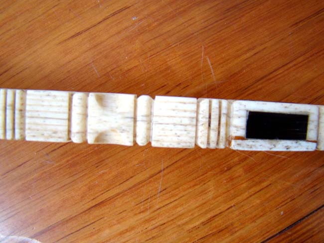 A 19th century whalebone walking stick with whale ivory knob and baleen inlays circa 1850 — image 3